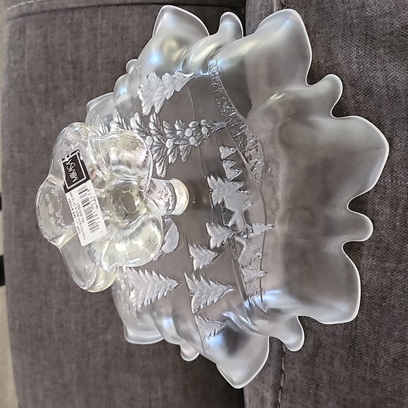 Mikasa Crystal - Christmas Bon Bon Dish, vintage - Picture 7 of 8